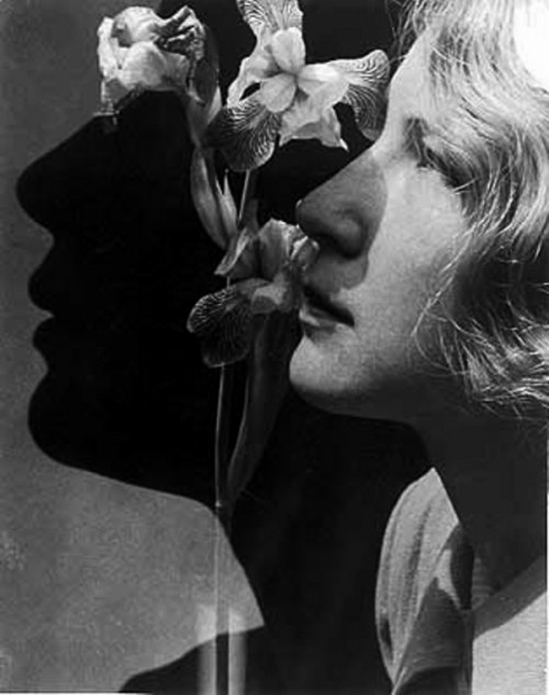Edmund Kesting - Woman’s Head with lily, 1935