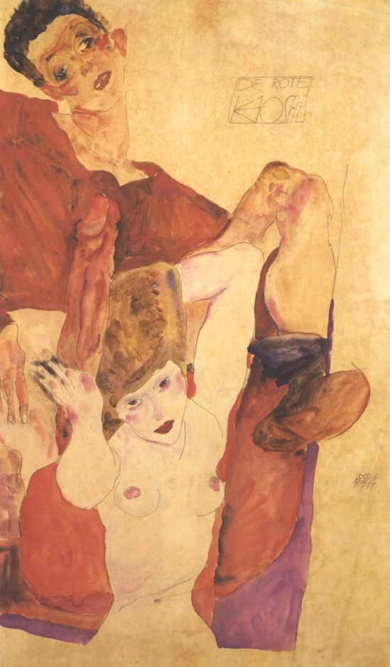 Egon Schiele-Die Rote Hostie (L'hostie rouge), 1911