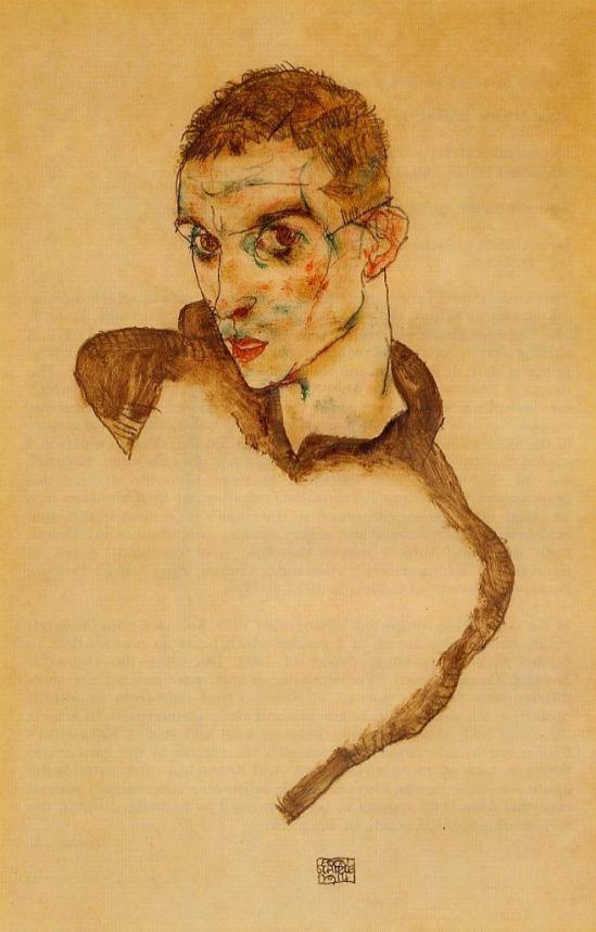 Egon Schiele -Selbstporträt  1914