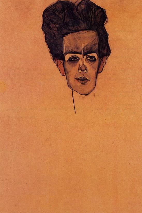  Egon Schiele -Selbstporträt,Self Portrait, 1910