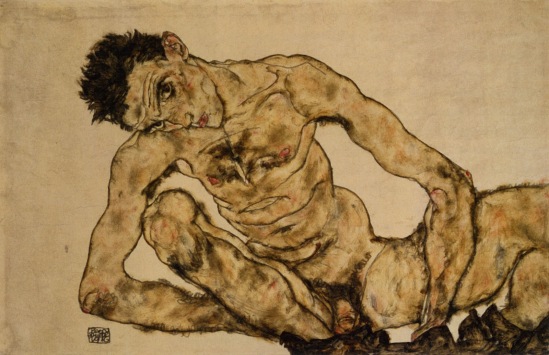 Egon Schiele- Nackt Selbstportrait 1916 (Self Nude), 1916