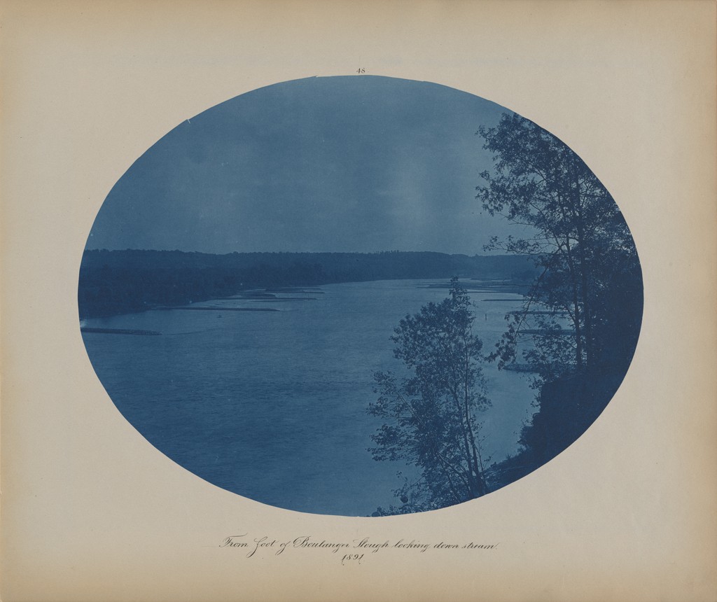 Henry Bosse American, 1844 - 1903 From Foot of Boulanger Slough Looking Downstream, Views on the Mississippi River, 1891 Cyanotype