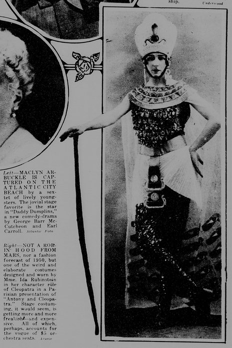 Ida Rubinstein- Cleopatre, New -York Tribune, 17 October 1920 