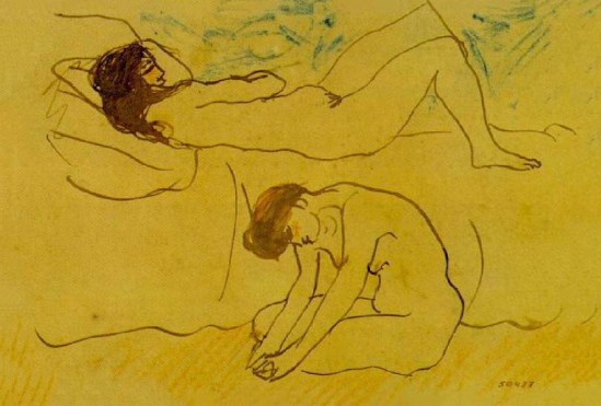 Pablo Picasso- Deux nus 1902