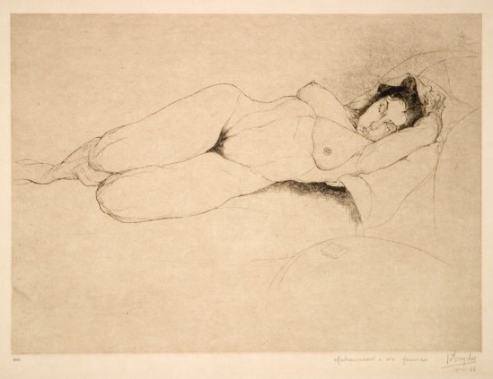 Jules De Bruycker- naakt, 1925 ( eaux fortes -eatchings) 