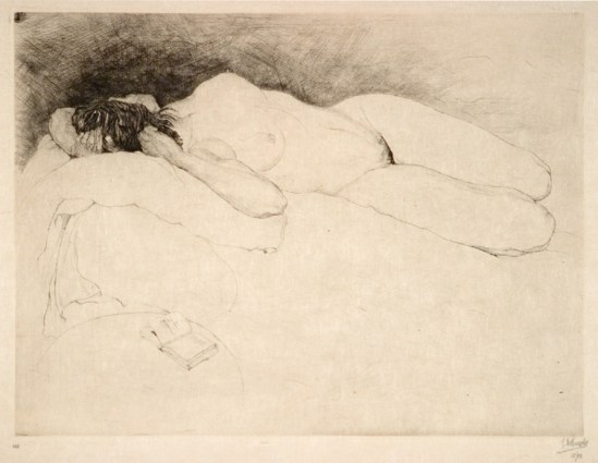 Jules De Bruycker- naakt, 1925 ( eaux fortes -eatchings)