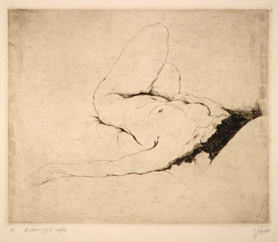 Jules De Bruycker- naakt, 1925 ( eaux fortes -eatchings)