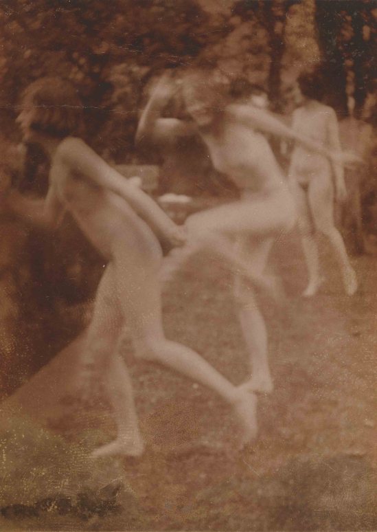 Lady Ottoline Violet Anne Cavendish-Bentinck Morrell , Cavorting by the Pool at Garsington , 1916