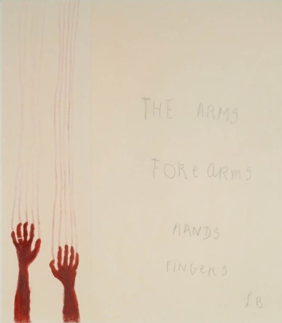 Louise Bourgeois, Extrême tension, 2007, Panneau 6, Mine graphite et estampe sur papier,