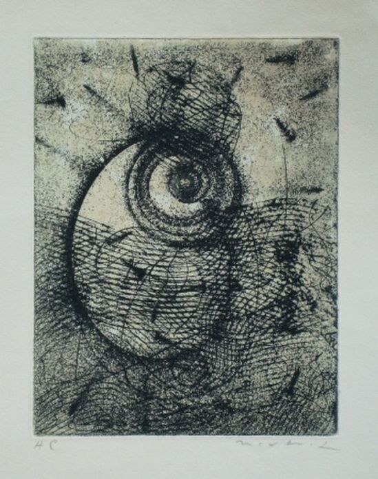 Max Ernst -Hommage à Rimbaud 1961, etching, aquatint