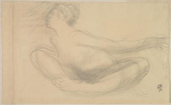 Auguste Rodin (1840-1917) - Astarté, après le danseur de Alda Moreno vers 1912 crayon et moignon