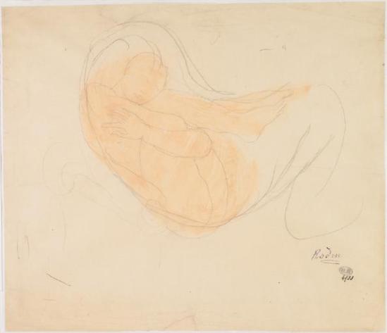 Auguste Rodin (1840-1917) -Les femmes sur les jambes et le dos courbé écartées, le graphite, E1900S