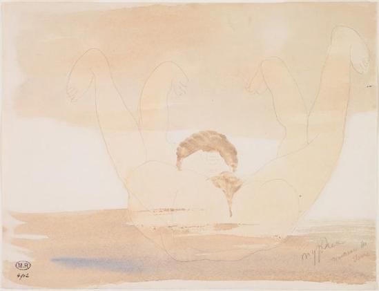 Auguste Rodin (1840 -1917) La Naissance de Vénus, crayon et aquarelle sur papier, 1900