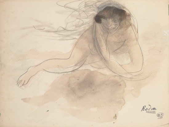Auguste Rodin - aquelle Cloud et crayon sur papier,
