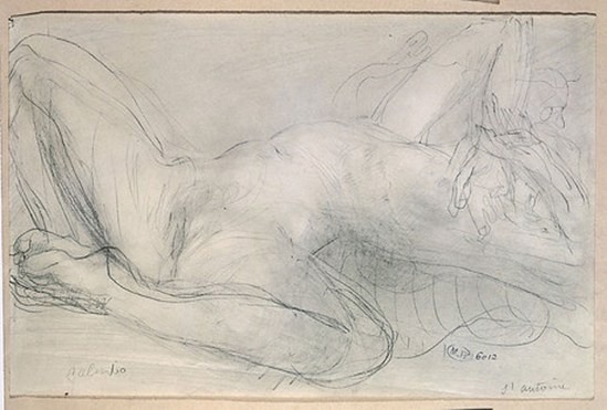 © Auguste Rodin (1840-1917) - en 1900 -à crayon Salambô et estompe sur papier