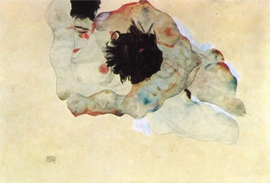 Egon Schiele - Studie von einem Paar[Study of a Couple], 1912