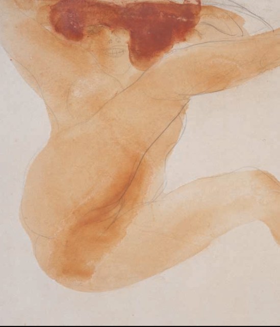Auguste Rodin- Femme nue avec la main dans les cheveux, la jambe et levées1898-90