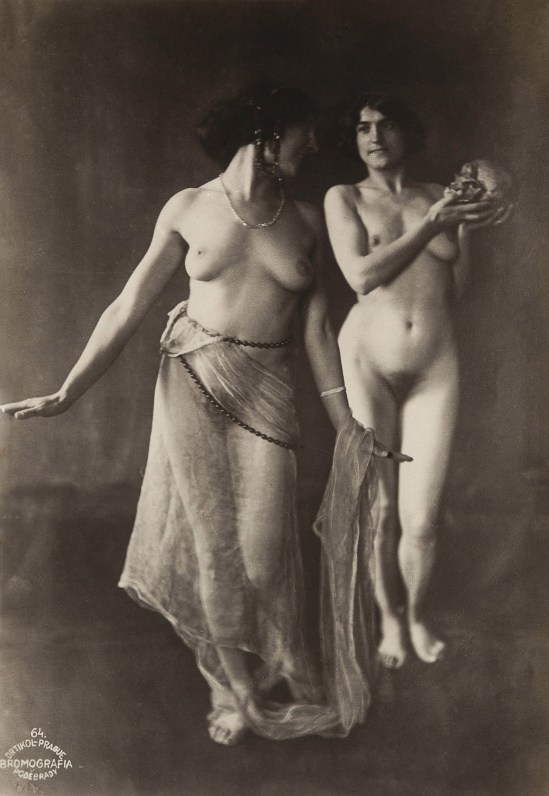 frantisek-drtikol-two-nudes-with-skull-c-1912-gelatin-silver-print
