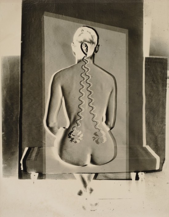 Josef Breitenbach- Electric Back, New York, 1949  toned gelatin silver print , montage © The Josef Breitenbach Trust