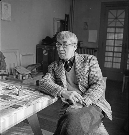 Roger Parry - Portrait de Foujita chez lui , 1940