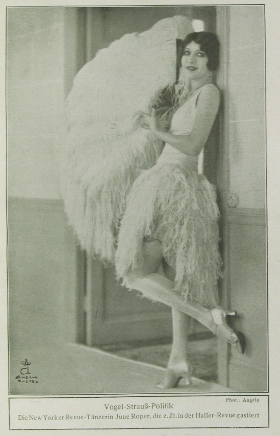 Angelo (pal funk)- Portait de la danseuse June Roper de la revue Haller publiée dans la revue Des Monats, Mars, 1928