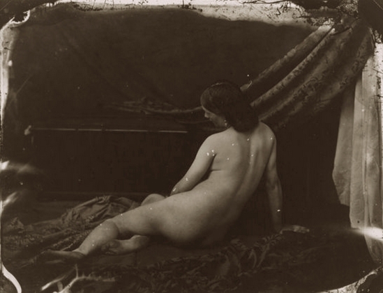 Oscar Gustave Rejlander- Reclining female nude artists’ study, dorsal’, 1857,