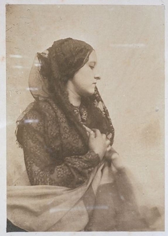 Oscar Gustave Rejlander- Woman with black lace veil 1860