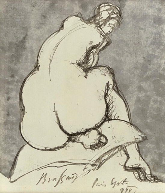 Brassaï Nu assis, 1944 , ink