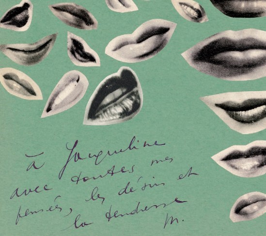 Marcel Mariën- Les touches du silence, poème sans paroles, 1937, collage, ( pour Jacqueline Nonkels his lover)