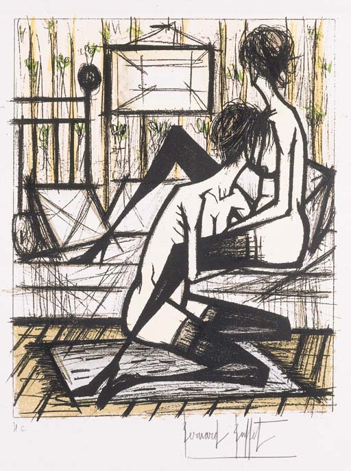 Bernard Buffet- Jeux de Dames, 1970