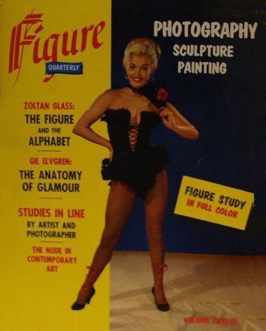 Figure trimestriel Elvgren Zoltan verre Pinup Photographie Photo Magazine 1956