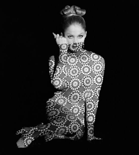 John French- Circle patterned projection on model, London,1960s