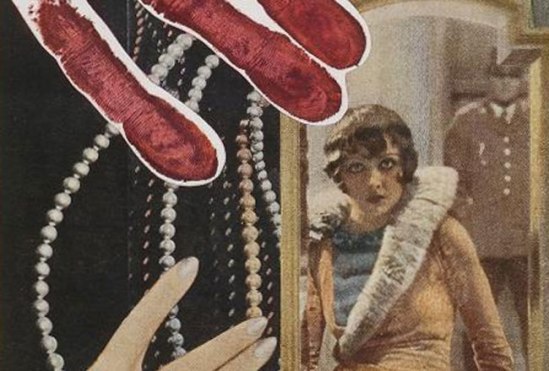Jindřich Štyrský, cover for Marcel Allain and Pierre Souvestre, Fantômas (The Dead Man Who Kills) (detail), 1929
