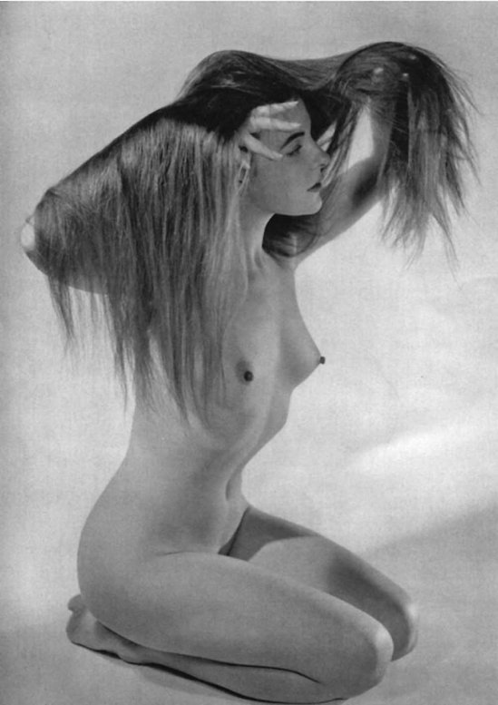 Zoltán Verre Nu cheveux longs, 1950