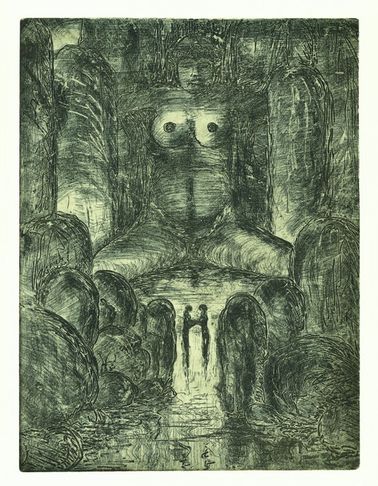 František Drtikol- Untitled etching, 1910-20 
