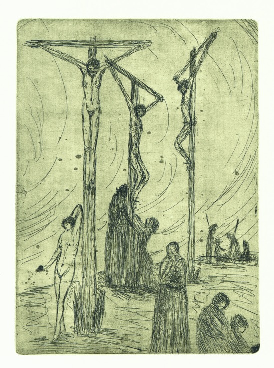 František Drtikol- Golgotha I etching, 1910-20