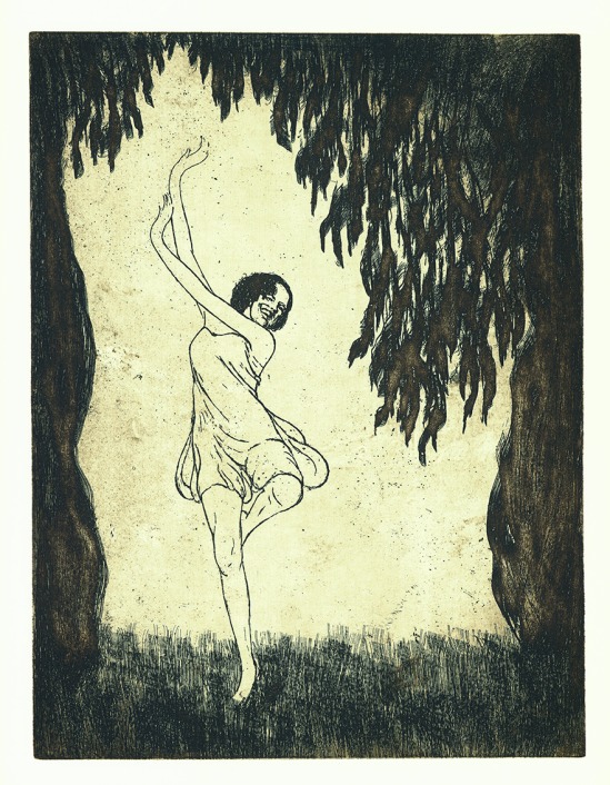 František Drtikol- Untitled ( dancer I) etching, 1910-20