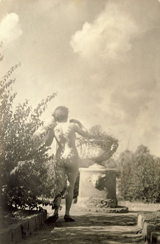 Harold Cazneaux-Model in Norman Lindsay's garden, Springwood , 1920