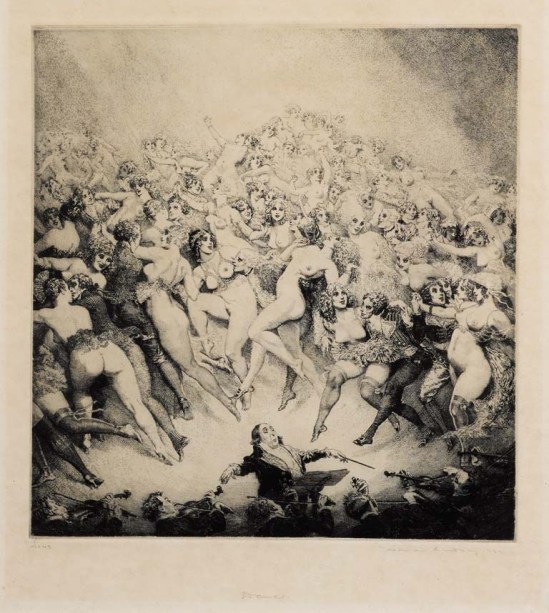 Norman Lindsay (1879-1969) Dance 1923  etching,