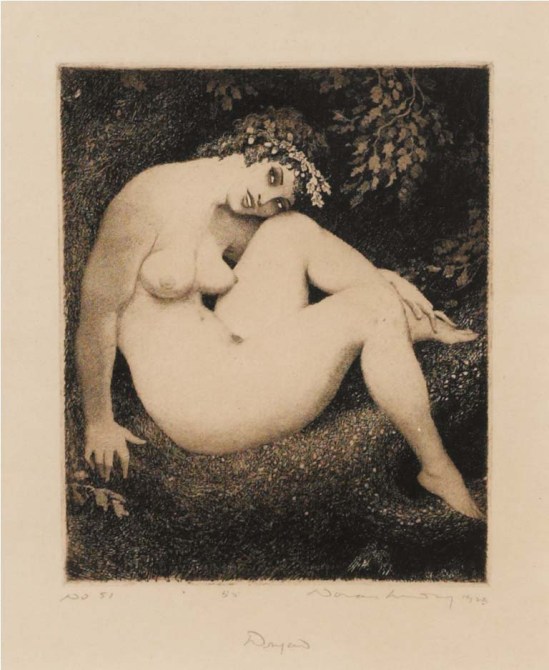 Norman Lindsay (1879-1969) Dryad 1923  etching and stipple