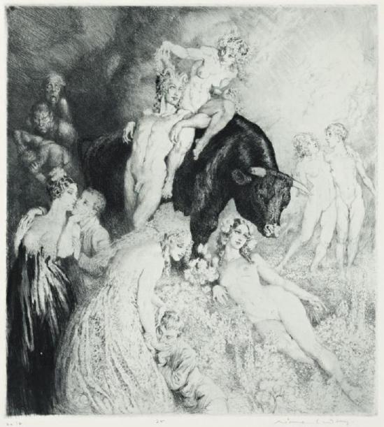 Norman Lindsay -Have Faith, 1932 Etching, engraving, drypoint and stipple