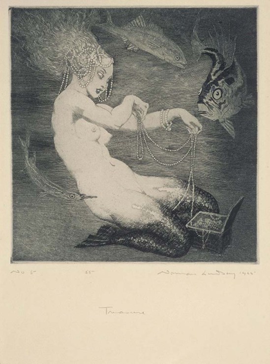 Norman Lindsay Treasure, 1925 Etching and soft ground