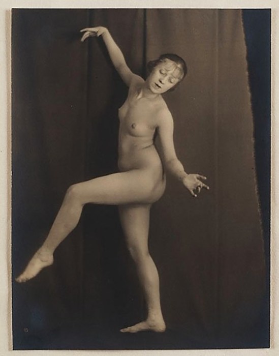 Karl Struss -Nude Kicking,  From the Series, The Female Figure ,1917published in 48 photographs of the female figure