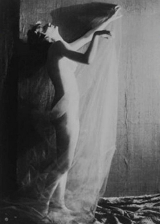 Karl Struss-Standing Nude in Chiffon Draperies- 1915 