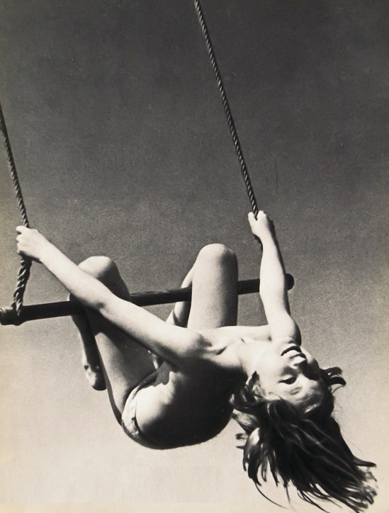 Andre Steiner- Topless female swinging on trapeze, 1935