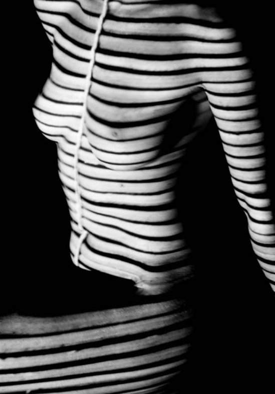 Peter Stenzel- Nu zébré (hommage à lucien clergue),2009 