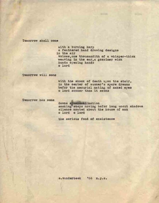 Stan VanDerBeek- Tomorrow, 1956