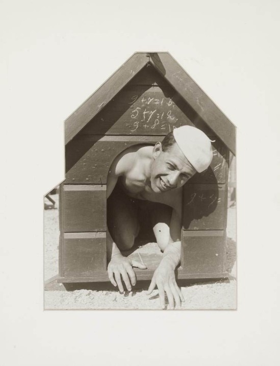 Erwin Blumenfeld Paul Citroën in Dog House c. 1930