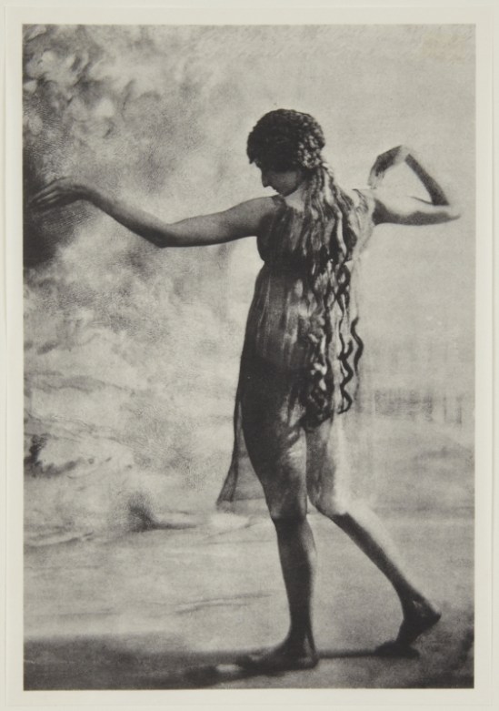 Adolf de Meyer-Maenad, back view, from Nijinsky,  L'Apres-midi d'un Faune, 1912 Palladium print