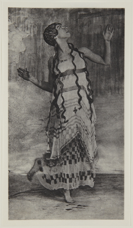 Adolf de Meyer-Maenad dancing, from Nijinsky,  L'Apres-midi d'un Faune, 1912 Palladium print